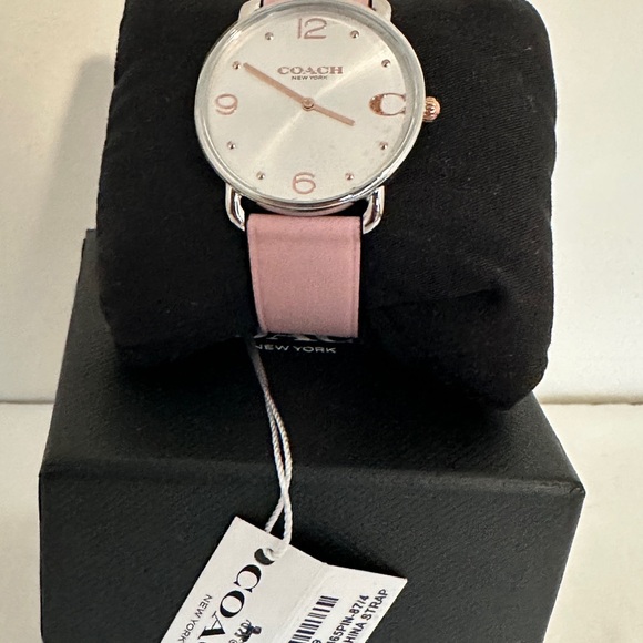 Coach Pink Leather Strap Watch - Picture 3 of 10